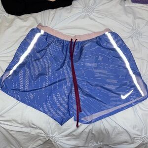 Nike Women's Reflective Blue Athletic Shorts